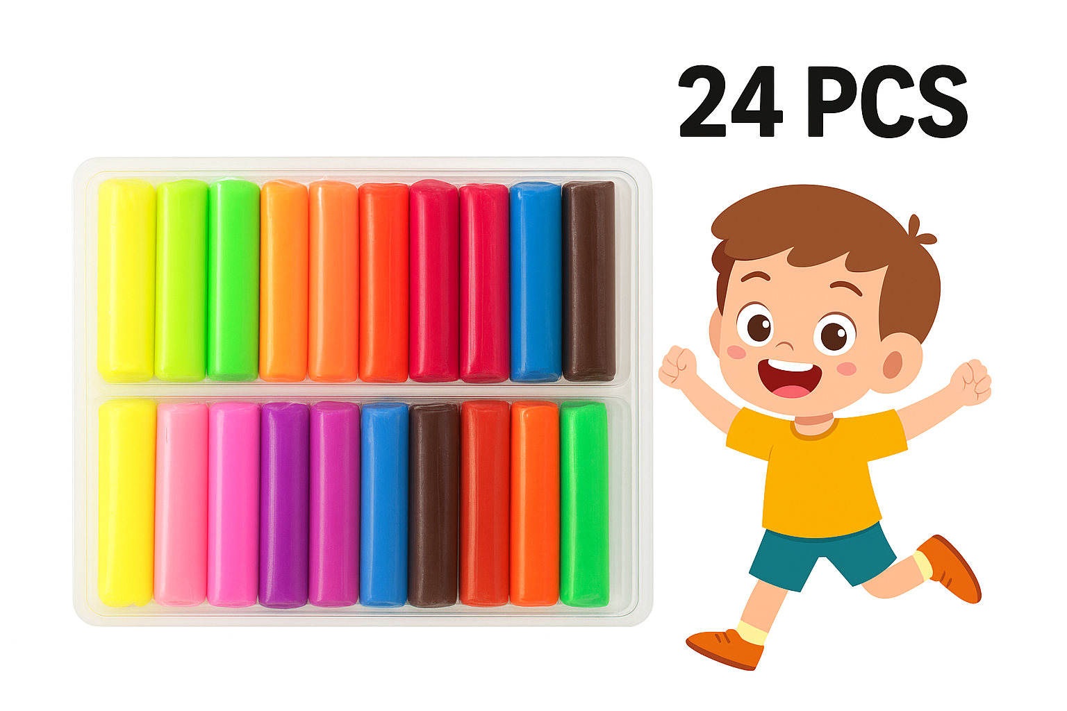 24pcs Super Soft Light Clay