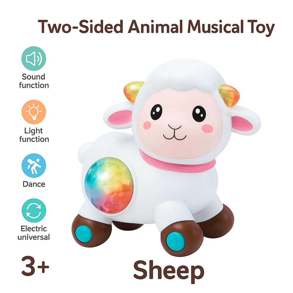 Two side animal musical toy